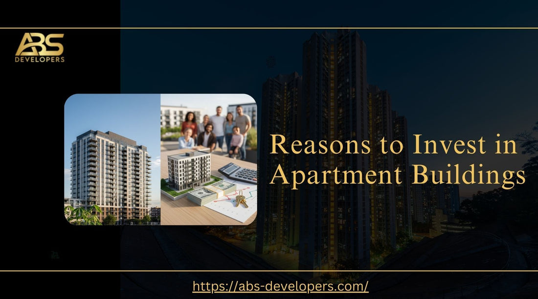 Apartment building and property model with keys, symbolizing real estate purchase.