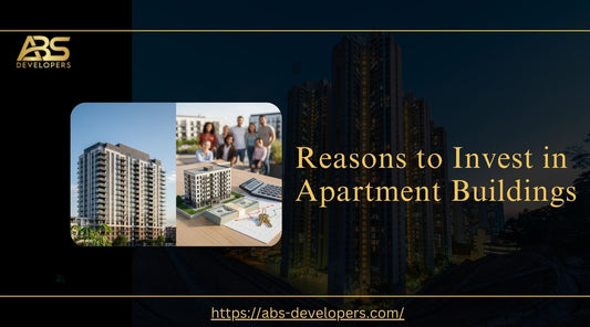 Apartment building and property model with keys, symbolizing real estate purchase.