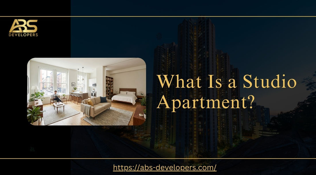 Bright studio apartment with open living area, kitchen, and bedroom.