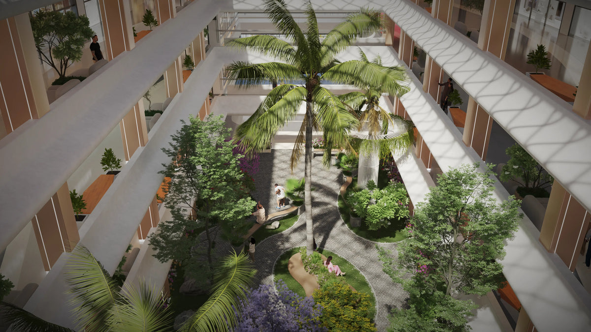 ABS Central lobby and mall area render