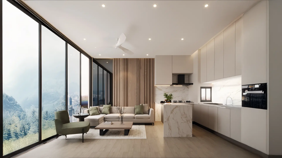 ABS Central apartment interior render